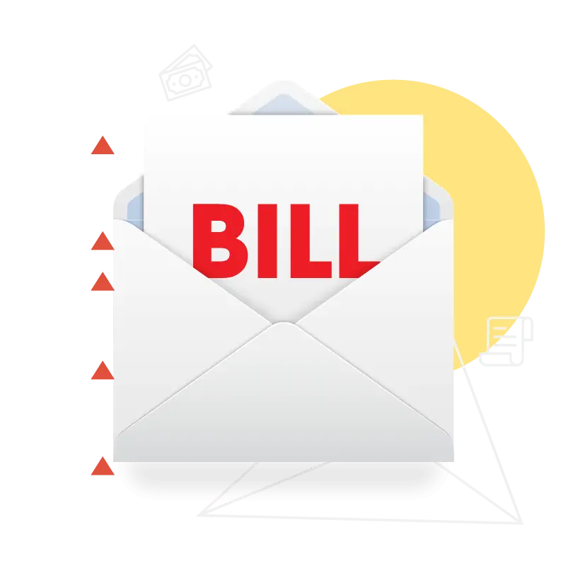 Water utility bill icon Royalty Free Vector Image